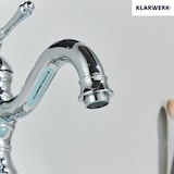 thumbnail of NALA | vintage hotel gastro chroom glanzende lage badmengkraan | retro premium RVS kraan wastafel klein | mengkraan 2 aansluitingen