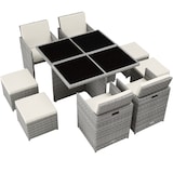 thumbnail of tectake Conjunto de rattan e alumínio MANHATTAN  Cinzento Claro