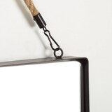 thumbnail of Max Home Espelho de parede quadrado 40x40 cm com moldura metálica e corda