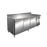 thumbnail of Gastro Edelstahl Kühltisch Kühltheke 3 Türen 231 L -2/+8°C Umluftkühlung Aufkantung