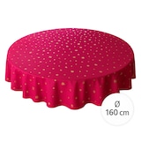 thumbnail of Tafelkleed Rond - Kerst - Kersttafelkleed - Rood - Gouden sterren - Ø 160 cm