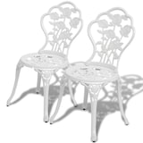 thumbnail of vidaXL Bistrostoelen 2 st gietaluminium wit