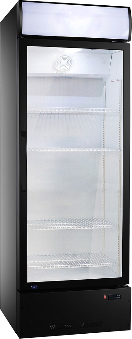 vaiotec Getränkekühlschrank 290 Liter mit Leuchtaufsatz "schwarz", 600 x 570 mm