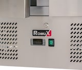 thumbnail of Romux® Saladette und Pizzatisch 2 Türen 90x70 cm für 5 GN 1/6 Behälter mit Marmorplatte und Stahlhaube | Kühltisch von Pizzen und Salaten
