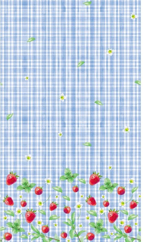 5x Duni Dunisilk® Tischdecke 138 x 220 cm Strawberry Picnic