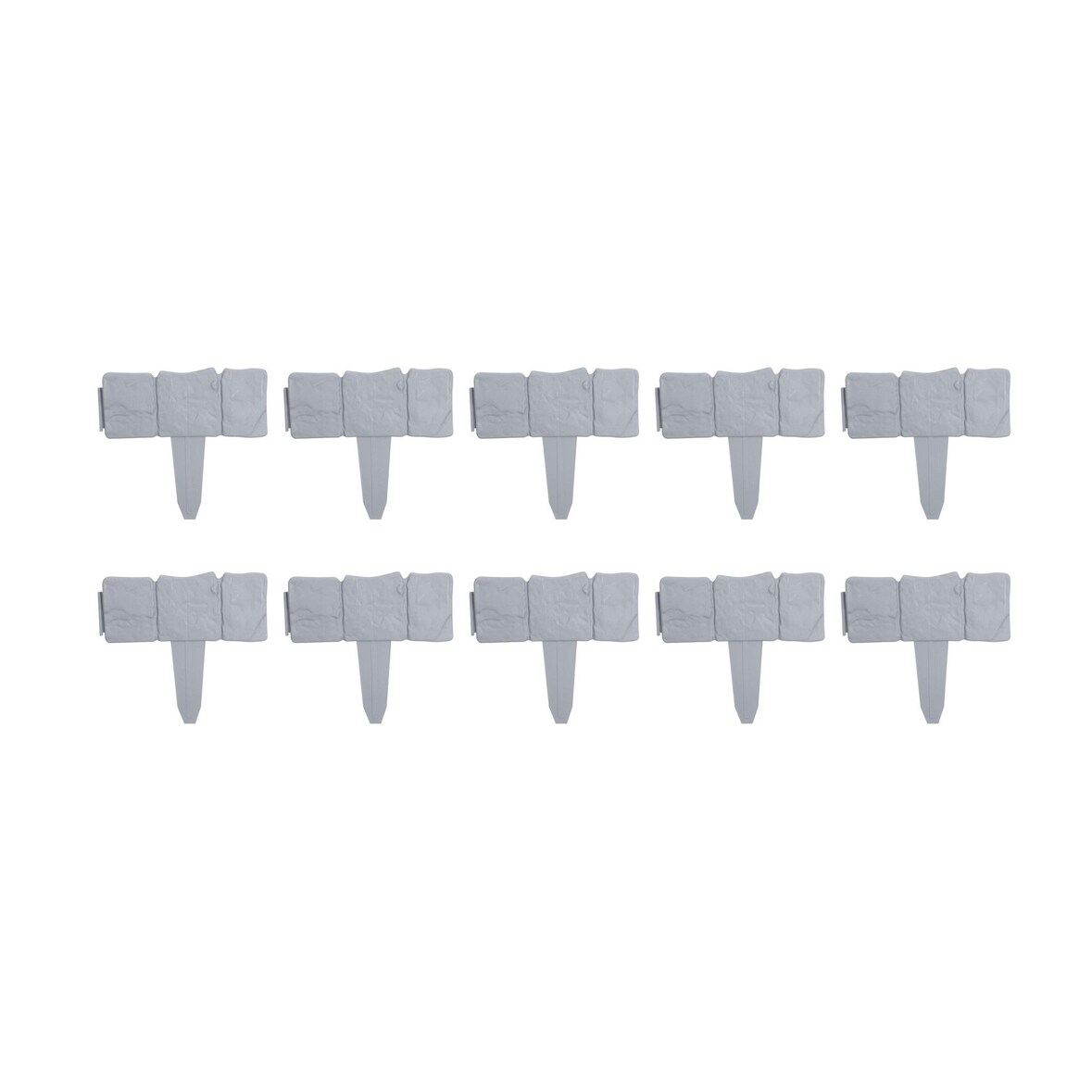 HI 94157 Beetumrandung Beeteinfassung Steinoptik grau 10er Set