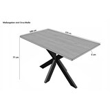 thumbnail of Esstisch Baumkante massiv Akazie Nussbaum 220 x 100 Spider-Gestell schwarz TIM