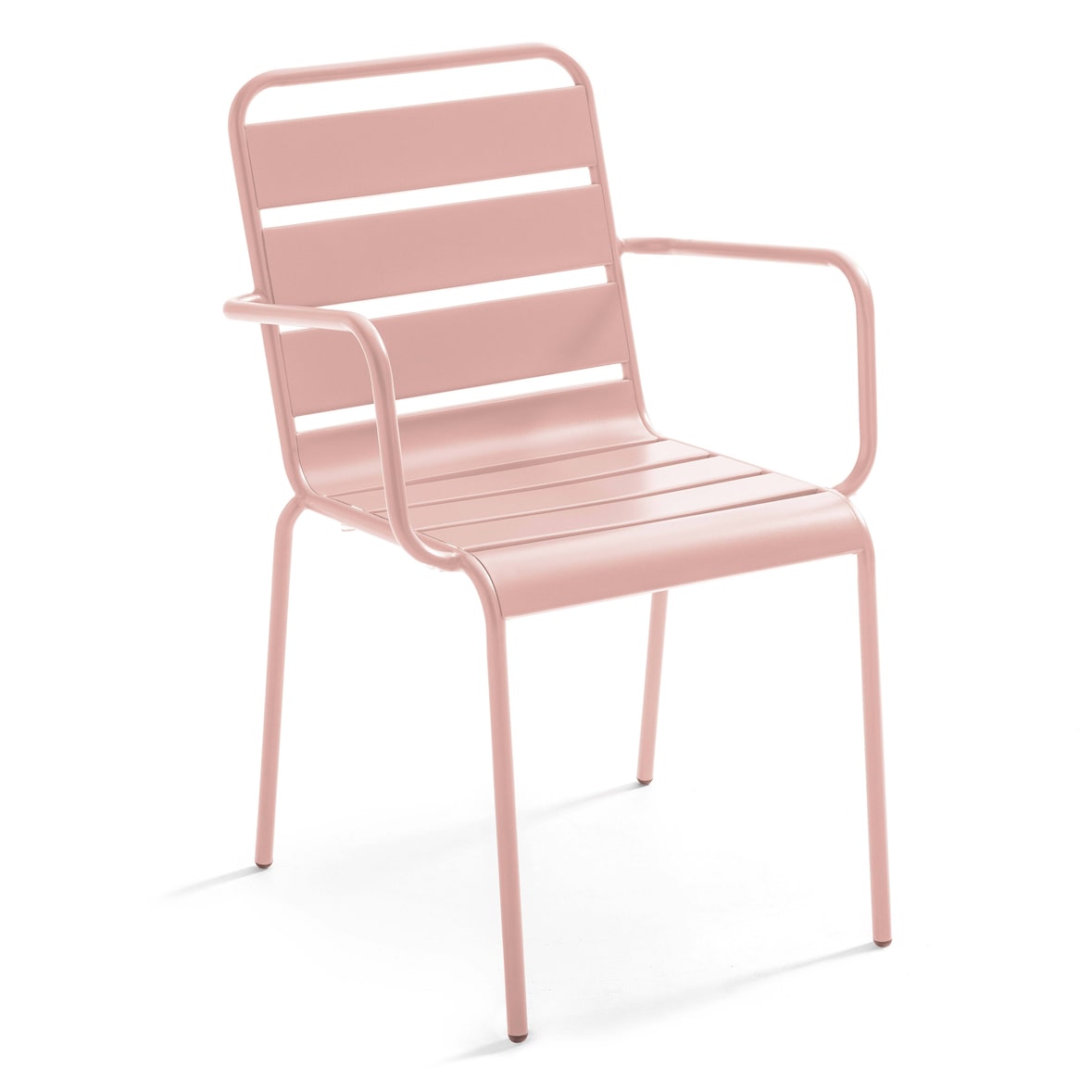 Roze metalen tuinstoelen Oviala