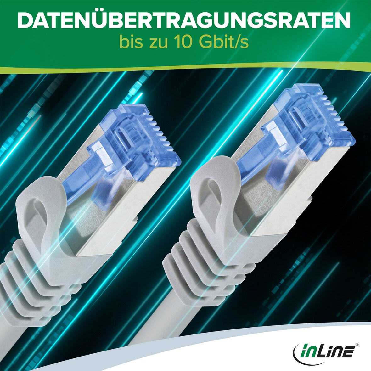 InLine® Patchkabel, Cat.6A, S/FTP, TPE (LSZH), CCA, blau, 2m