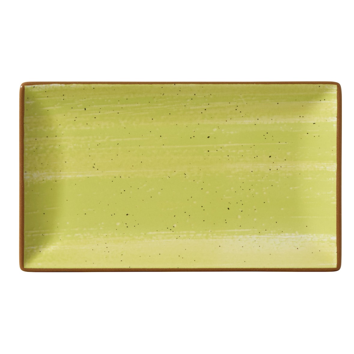 METRO Professional Plato llano Madleen, cerámica de gres, 25 x 14.5 cm, verde, 6 unidades