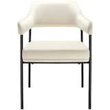 thumbnail of tectake Poltrona Doé, imbottita, gambe in acciaio - 405473