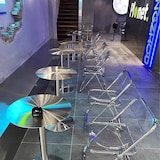 thumbnail of Gastronomiemöbel Edelstahl Bar Cafe Gewerblicher Tisch Bistrotisch runder Tisch 50x75cm【BXG-BY50】