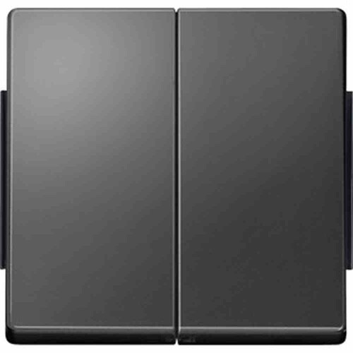 AQUADESIGN Wippe Serien, Schalter/Taster, anthrazit, glänzend, ohne ISO Aufdruck, geeignet für Bussystem-Tasterankopplung