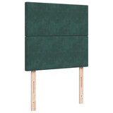 thumbnail of vidaXL Boxspringbett mit Matratze Dunkelgrün 80x200 cm Samt