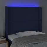 thumbnail of vidaXL LED Kopfteil Blau 93x16x118/128 cm Stoff