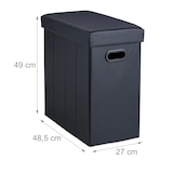 thumbnail of Relaxdays Sitzhocker mit Stauraum, Kunstleder, gepolstert, faltbarer Hocker, Wohnzimmer, HBT: 49 x 48,5 x 27 cm, schwarz