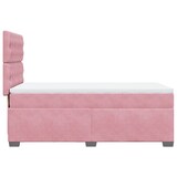 thumbnail of vidaXL Boxspringbett mit Matratze Rosa 90x200 cm Samt