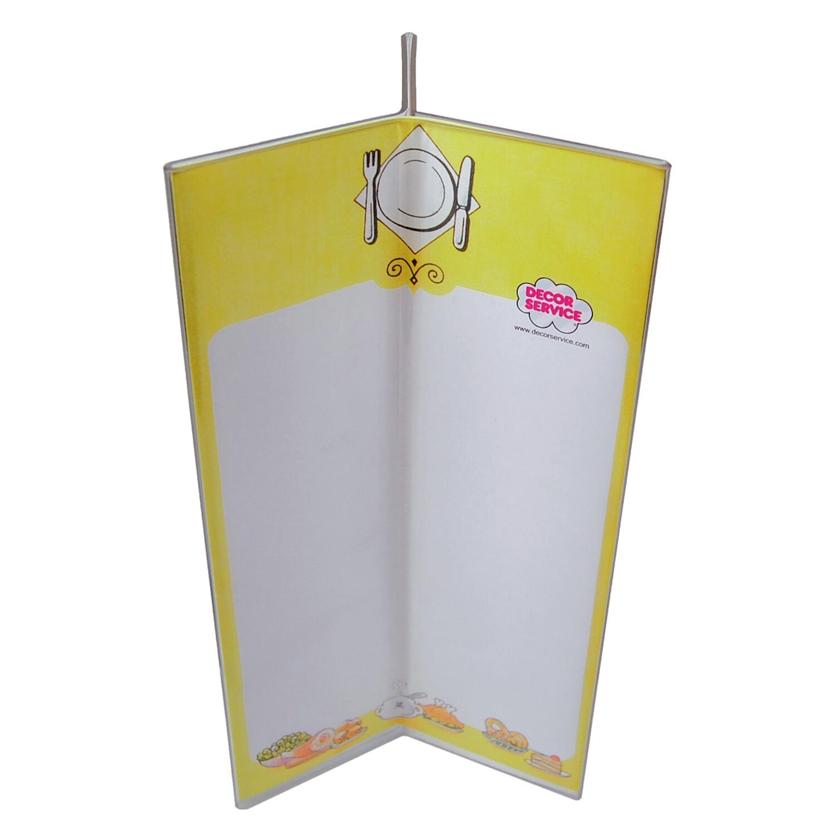 2x Tischaufsteller "Dreieck" aus Acrylglas Ø10cm 20.5cm