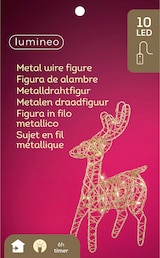 thumbnail of LED Rentier Dekofigur 12x21cm Metall mit Timer / Batteriebetrieb Deko Aufsteller Weihnachtsdeko Tischdeko Metallfigur Weihnachten Gold