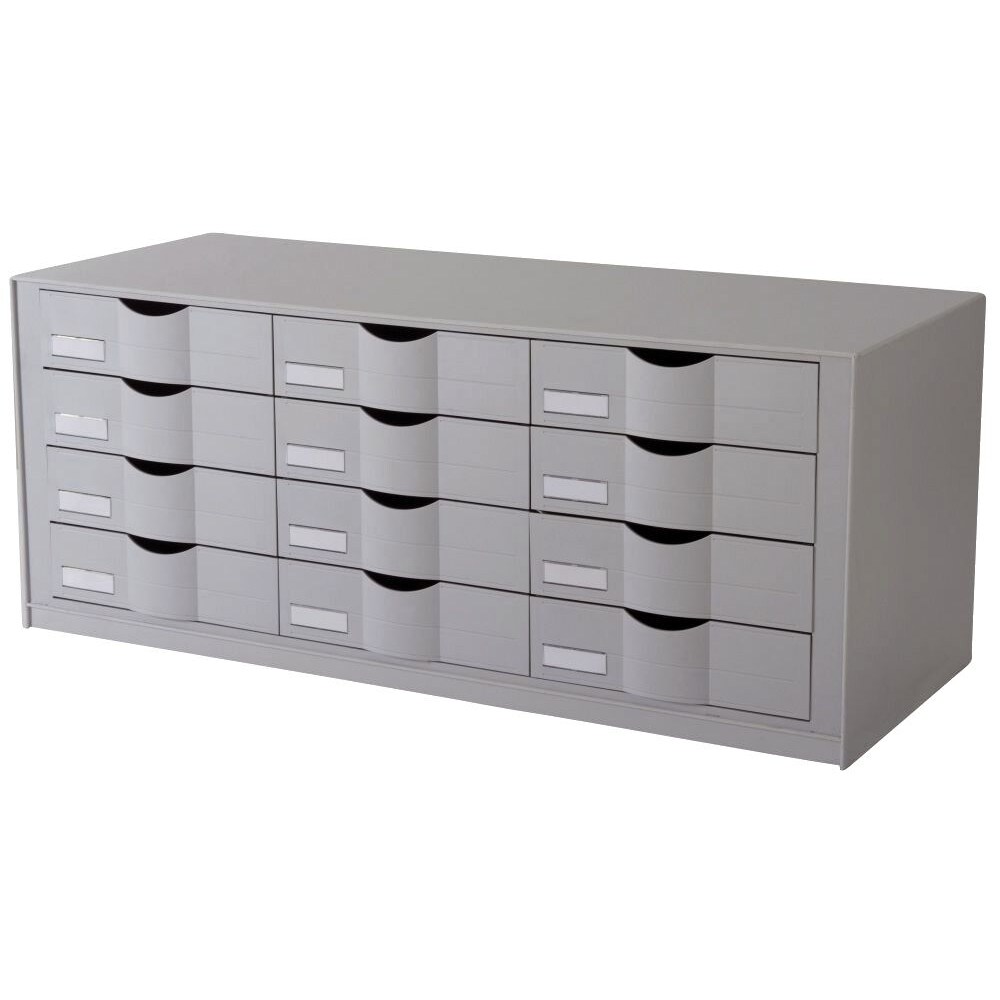 Paperflow 9H444L2.02 Schubladenelement für Rollladenschrank easyOffice grau