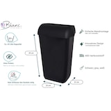 thumbnail of Abfallbehälter, Mülleimer, Blanc, ca. 25-Liter hängend, Wandmontage oder stehend, mit Deckel abnehmbar: Farbe - Schwarz