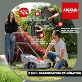 thumbnail of Escarificador Máquina de desbaste eléctrica 1800W Profundidade de trabalho 23cm Apanhador de relva 40L Aerador de relva Manutenção do relvado IKRA