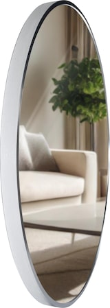 thumbnail of Décoshop26 - Runder Wandspiegel 60 cm minimalistischer silberner Rahmen 3 cm modernes Design inklusive Wandhalterung 10_0008546 10_0008546