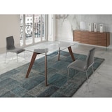 thumbnail of Angel Cerdá  Mesa de jantar com tampo fixo em vidro temperado, estrutura em aço inoxidável  1031.01