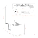 thumbnail of Seniorendusche und Wanne mit Whirlpool S12D-TH-WP-R Dusche 85x170cm