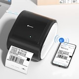 thumbnail of Mini Imprimante Bluetooth Sans Fil Pour Étiquettes D'Expédition Rose Blanche Violet + Blanc YONIS