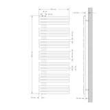 thumbnail of LuxeBath Badheizkörper Iron EM 600×1600 mm Weiß, Seitenanschluss, Thermostat Universal, Design Heizkörper Handtuchtrockner Handtuchheizung