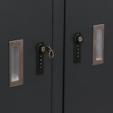 thumbnail of PROREGAL 4er-Fahrradgarage HxBxT 160x222x208cm abschließbar Metall Anthrazit Gerätehaus Fahrradbox mit Ablage