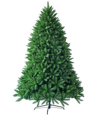 Albero di Natale artificiale COSTWAY con supporto in metallo, albero di Natale con aghi in PVC, con sistema pieghevole