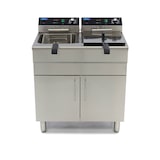 thumbnail of Friggitrice - 2 x 16 L - 2 cestelli - con rubinetto di scarico e supporto