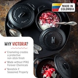 thumbnail of Victoria Mini Cocotte Induktion Gusseisen Emailliert Mini Dutch Oven 0,3L, 1-2 Portionen, VIC-39202, Schwarz