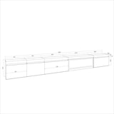 thumbnail of Mueble TV, Televisión, Muebles de salón, almacenaje, 368x35x45cm, Chimenea eléctrica XXL, Estilo Moderno, Roble _515_1481