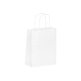 thumbnail of Witte kraft draagtas met gedraaide handvatten 18 + 8 x 22 cm per 300 - Gimex