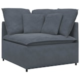 thumbnail of vidaXL Modulares Sofa mit Kissen Samt Dunkelgrau