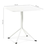 thumbnail of Table carrée 70x70 cm d’extérieur en polypropylène et acier galvanisé, pour jardin, bar, terrasse, hôtel, restaurant, résistante - Willy / Blanc