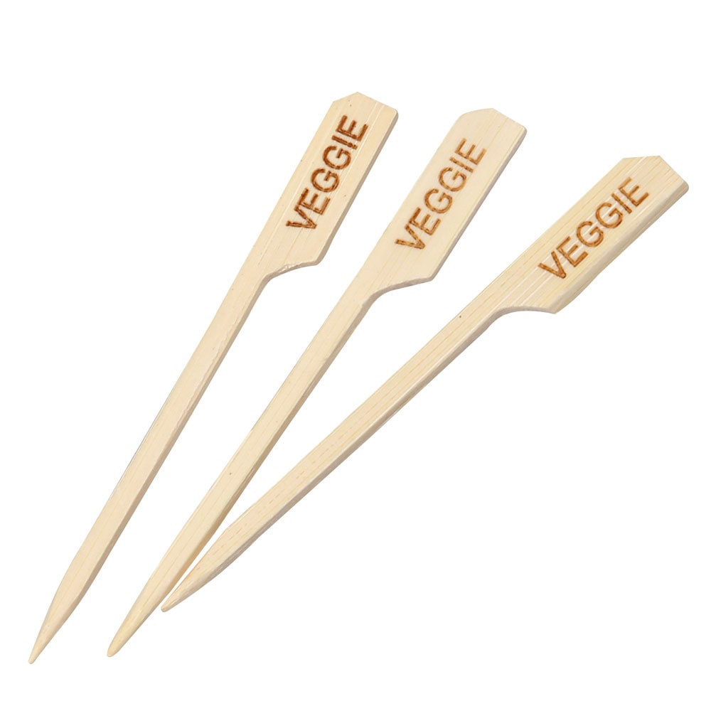 BIO Foodmarker aus Bambus VEGGIE 9 cm 250 Stück