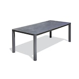 thumbnail of Table de jardin 8 places en aluminium anthracite plateau céramique sur verre - CAMARGUE