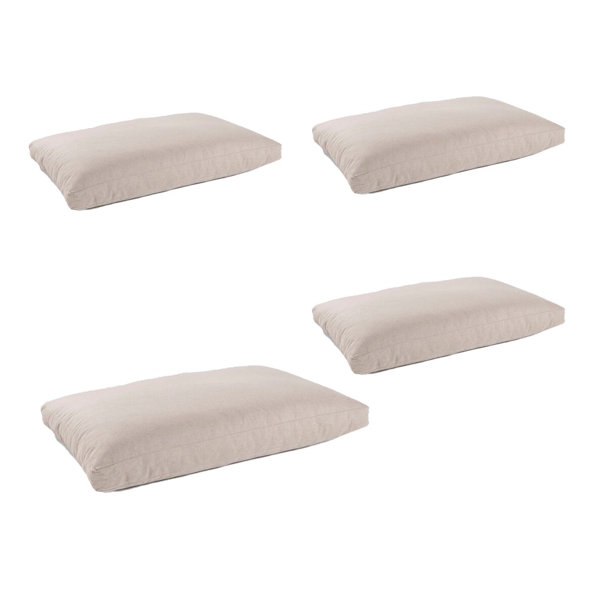 Pack 4 almofadas Assento em palete, Desdobrável, Poliéster 250 gr, Cor Castanho Olefina, 120x80x16