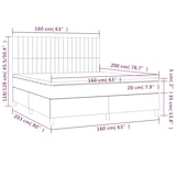 thumbnail of vidaXL Boxspringbett mit Matratze & LED Blau 160x200 cm Stoff
