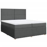 thumbnail of vidaXL Boxspringbett mit Matratze Dunkelgrau 200x200 cm Stoff