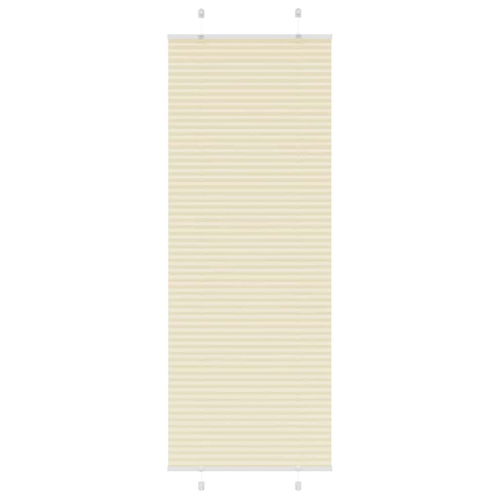vidaXL Plissee Creme 80x200 cm Stoffbreite 79,4 cm Polyester
