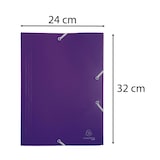 thumbnail of Exacompta  Cod. 55918E - Cartella 3 lembi con elastici Opak in polipropilene opaco 400 micron - 24x32cm viola  - Confezione da  30 pz.