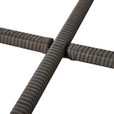 thumbnail of Set Tavolo e 4 Sedie da giardino in Rattan Sintetico e Acciaio con 4 Poggiapiedi Grigio