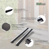 thumbnail of TRUTZHOLM 2 x Teleskoprampe 90 - 152 cm Traglast 272 Alu grau schwarz Antirutsch beschichtet inkl.Tasche Rollstuhlrampe