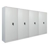 thumbnail of PROREGAL Mega Deal 4x Flügeltürenschrank ELEPHANT Metall Spind komplett montiert abschließbar 180x80x40cm Kleiderstange Stahlschrank Lichtgrau