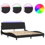 thumbnail of vidaXL Bettgestell mit LED-Leuchten Schwarz 180x200 cm Samt